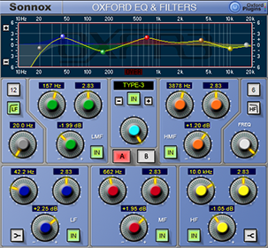 Sonnox Oxford EQ GUI