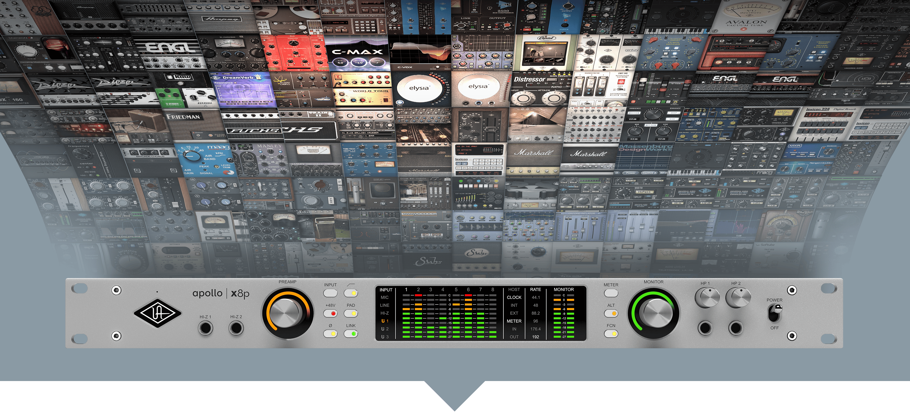 Apollo x8P Gen 2 Studio+ Thunderbolt UAD DSP Interface – Dream Audio