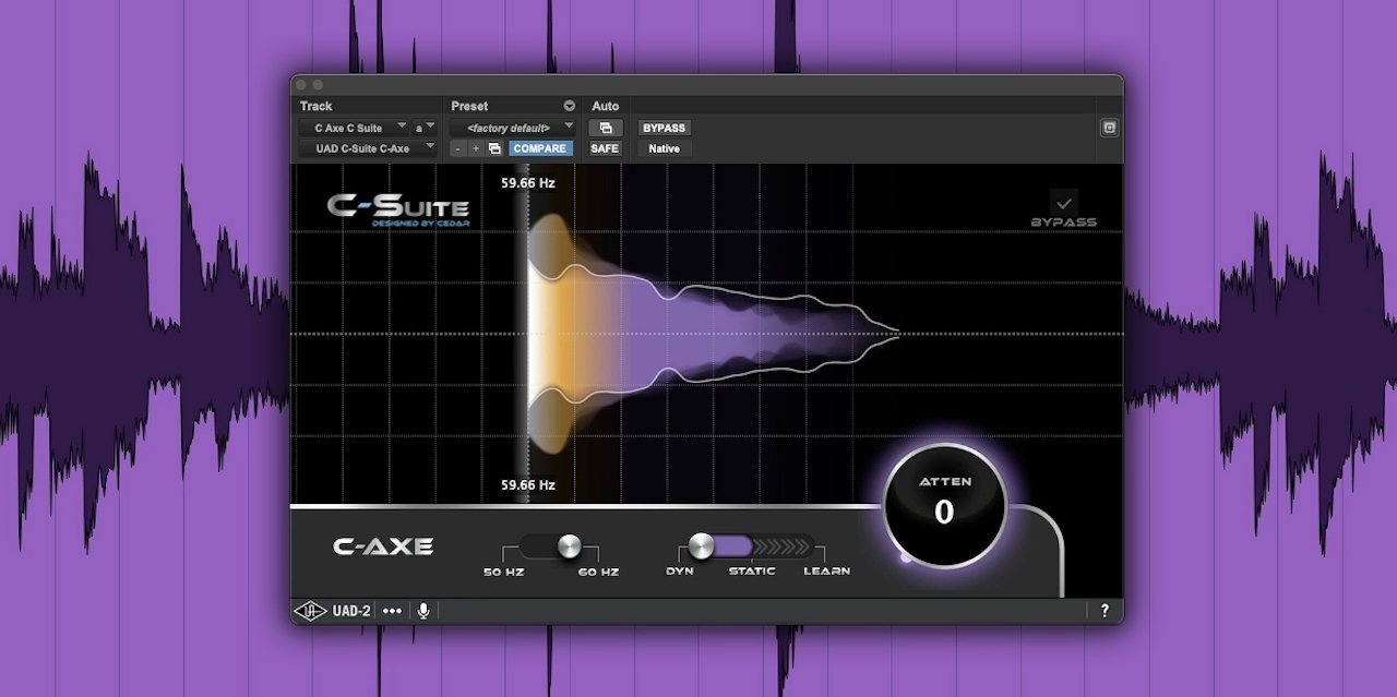 CSuite CAxe™ Guitar Noise Suppressor UAD Audio Plugins Universal