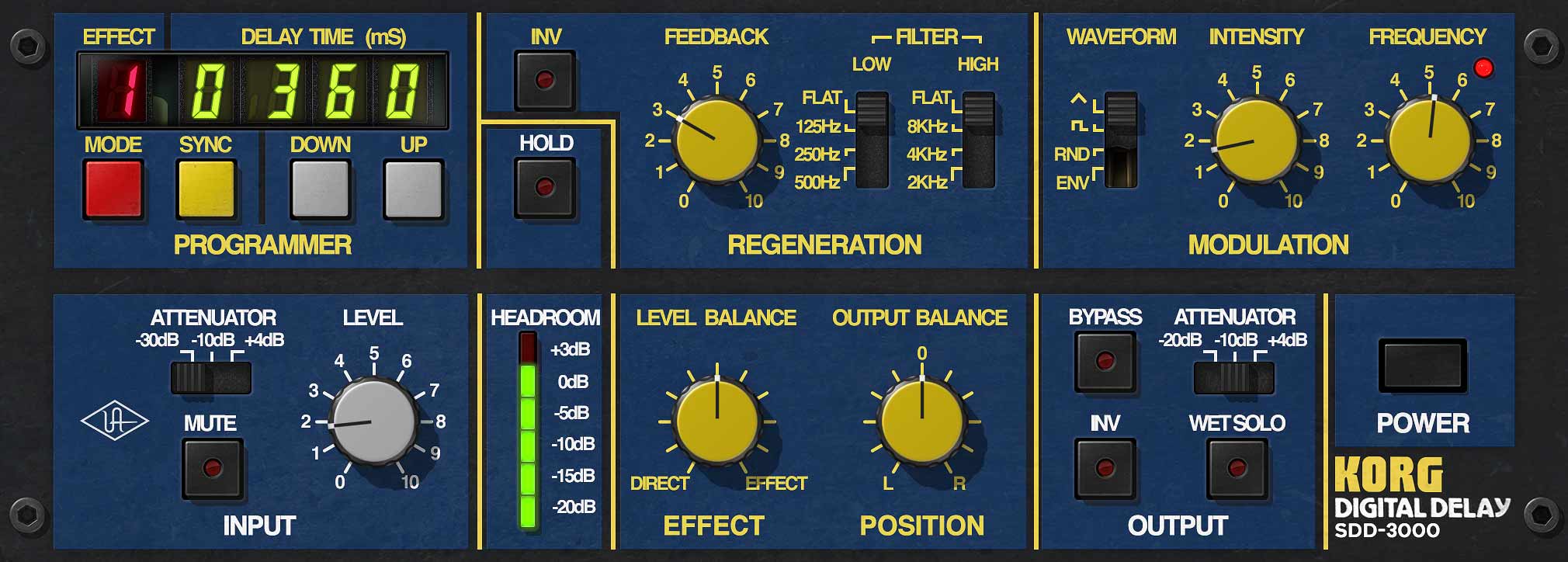 SDD3000 Digital Delay UAD Audio Plugins Universal Audio