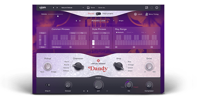 Virtual Bassist DANDY by UJAM