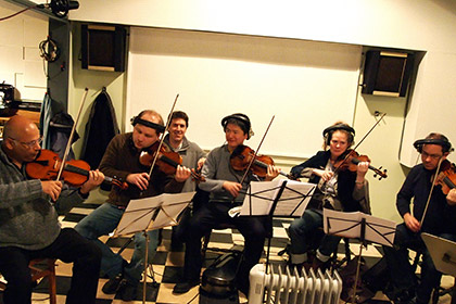 String recording session for “Just Give Me A Chance.